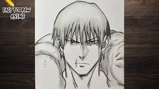 How to draw Toji Fushiguro from Jujutsu Kaisen || Step by step || Easy anime drawing 