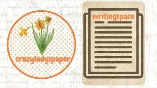 Writing space, with pockets, cards and tags!
