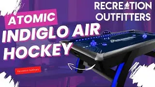Atomic 7 5' Indiglo LED Light Up Arcade Air Powered Hockey Table Available at Recreation Outfitters