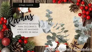 Como Hacer Ramas de eucalipto nevadas para decorar en navidad