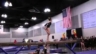 Emily Lopez 1st Beam Gliders Invitational 2015 Wildfire Gymnast Level 10