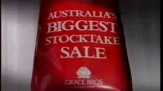 Grace Bros (Australia's Biggest Stocktake Sale) - 1999 Australian TV Commercial (50FPS)