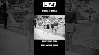 1927 Paris &mdash; Ghent Relay Team, Archive Swim Photo