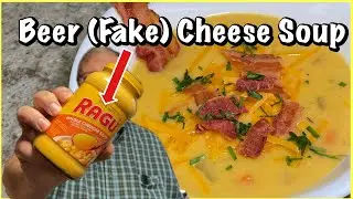 Beer Cheese Soup made with FAKE CHEESE