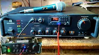 Hi-Fi Dolphin Powerful 500 Watts RMS Power Stereo Amplifier with Echo/ karaoke Mic Input .