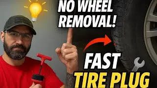 LIVE Tire Plug Repair | No Tire Removal Fast& Easy DIY Flat Tire Fix (Mobile Mechanic Tips)