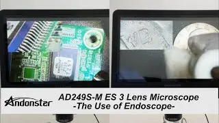Andonstar 10.1 inch 3 Lens Digital Microscope AD249S-M ES - How to Use the Endoscope? #andonstar