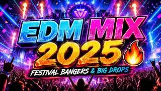 EDM Mix 2025 🔥 Best Festival & Party EDM | High Energy, Big Drops