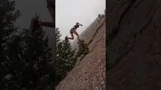 2nd Flatiron jump. Trail running and scrambling in Boulder, Colorado. #shorts flatirons climbing