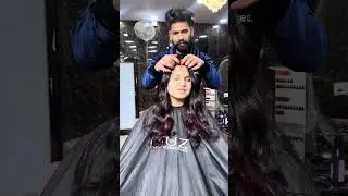 Dark red violet hair color by @akash_hairartist_01 #viralvideo #youtubeshorts #youtube #trending