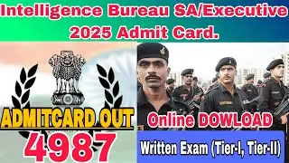 iB-intelligence Bureau (IB) Security Assistant (SA) | FULLVEDIO HALLTICKT DOWLOAD PROCESS IN  LINK