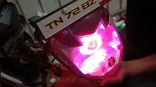 LED Headlight Projector | Dual Angel Ring light with Devil Eye LED Fan Projector with Flash mode | ✨