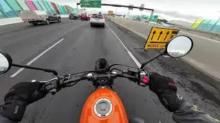 Honda CL500 Highway lane filtering, lane splitting