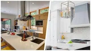 75 White Floor Kitchen With An Island Design Ideas You'll Love 🟡