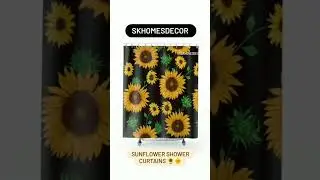 Stylish Sunflower Shower Curtains with Matching Bath Rugs