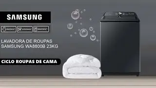 Lavadora de Roupas SAMSUNG 23Kg WA23B - LAVAGEM DE ROUPAS DE CAMA E BANHO