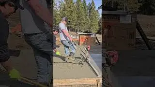 Duncan gives a quick demo on how to run a power screed #concrete #concretefinisher #flatwork #screed