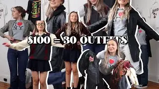 $100 THRIFT haul styled into 30 outfits (pinterest inspired)