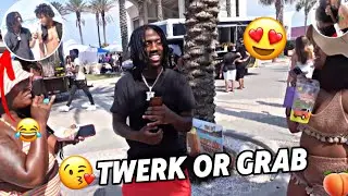 KISS TWERK OR GRAB😍🍑|FUNNY PUBLIC INTERVIEW IN JAX BEACH funnyinterviews #jaxbeach #lol #explore