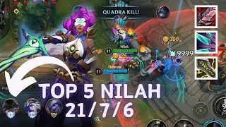 WILD RIFT | TOP 5 NILAH ADC GAMEPLAY WITH CONQUEROR! RIDICULOUS HYPERCARRY DAMAGE