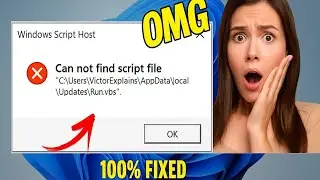 Fix Can not find script file Local Updates Run.vbs in Windows 11/10 | Solve Script Host Error ✅