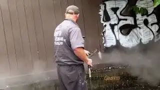 How to Remove Graffiti from a Wood Fence with Just Water #worldsbestgraffiticoating