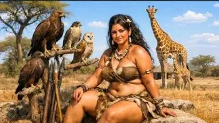 Prehistoric Village Girl Saves a Baby Giraffe | Life, Survival & Courage@Chandrabhan_707 