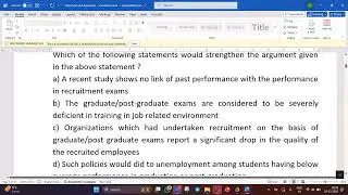 Strong and Weak Argument (Critical Reasoning) By Abhishek Sir