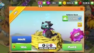 Short video rose wing dragon hatching