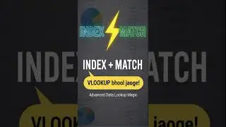 INDEX + MATCH Formula 🔥 | VLOOKUP se Powerful Excel Trick | Advance Excel Tips