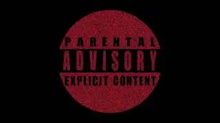 Round Parental Advisory Black Red TV Snow Background and Black BG (5 Secs) FREE TO USE