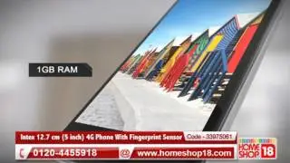 Homeshop18.com - Intex 12.7 cm (5 inch) 4G Phone With Fingerprint Sensor