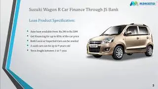 Suzuki Wagon R Car Finance Through JS Bank