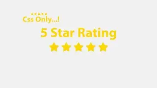 5 Star Rating Using Only Css | Css 5 Star Rating Design | Css
