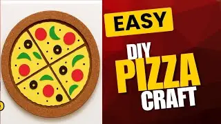 🍕&ldquo;DIY Paper & Foam Pizza |  Pizza Craft | School Project Idea | Realistic Pizza Making Step by Step&rdquo;