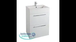 Idon Gloss White 600mm 2 Drawer Vanity Unit & Basin