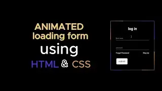CSS tutorial animated Login Form using Html & CSS (Form 2)
