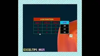 Lcm function #exceltips #exceltricks #excel #msexceltutorial #exceltutorialforbeginners #msexcel