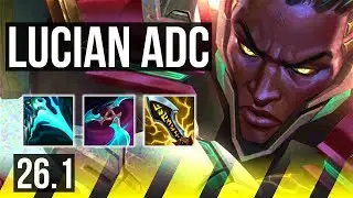 LUCIAN & Yuumi vs APHELIOS & Braum (ADC) | 65K damage, Good KDA: 22/3/9 | KR Master | 26.1