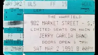 Jerry Garcia Band - 3/2/91 - Warfield Theater - San Francisco, CA  - aud