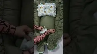 ninho dupla face saf&aacute;ri com z&iacute;per , mosquiteiro , travesseiro anatomico e uma almofadinha