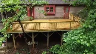 Pegasus Decking - Second Story Deck Built Deep in the Forest