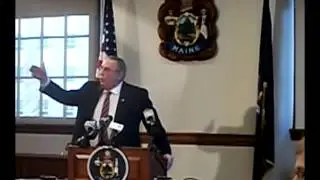 LePage Verbally Attacks Senate Minority Leader Justin Alfond (D-Portland) At Press Conference