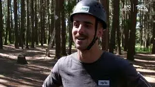 Adelaide Crows take on the High Ropes Challenge course