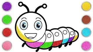 Let's learn how to draw a rainbow caterpillar easy drawings together. Come and paint with me...