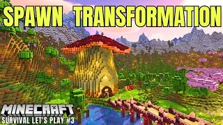 BUILDING SPAWN A ORGANIC MUSHROOM and a EASY FROGLIGHT FARM / Minecraft Survival let's play