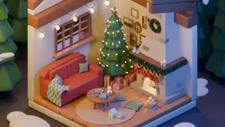 How to make an isometric Christmas scene in Blender tutorial - part 6