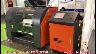 New-design Fully automatic Rewinding Machine,Packaging pallet stretch film,food cling film Rewinder