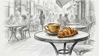 TV Art Enchanting Paris Pencil Sketches 🇫🇷 | 4K TV Art & OLED Safe Screen Saver | French Cafe Jazz