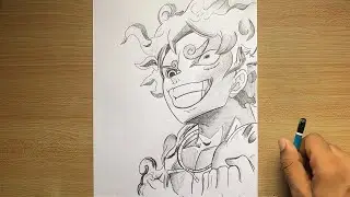 How to draw Monkey D Luffy step by step 